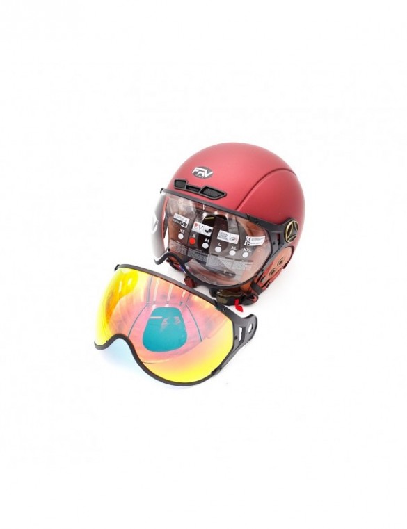 Casque JET FRV bordeaux mat...
